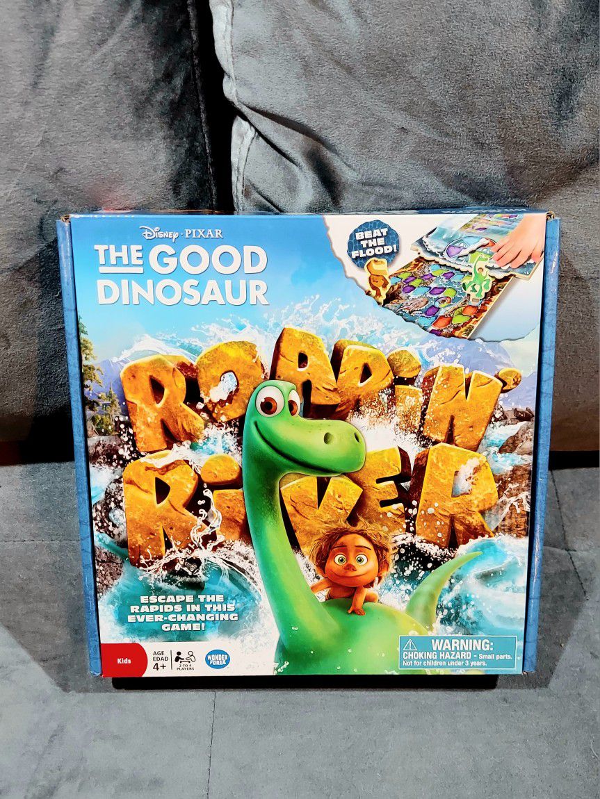 NEW IN BOX DISNEY-PIXAR THE GOOD DINOSAUR ROARIN' RIVER KIDS INTERACTIVE BOARD GAME, AGES 4+ (2 TO 4 PLAYERS)