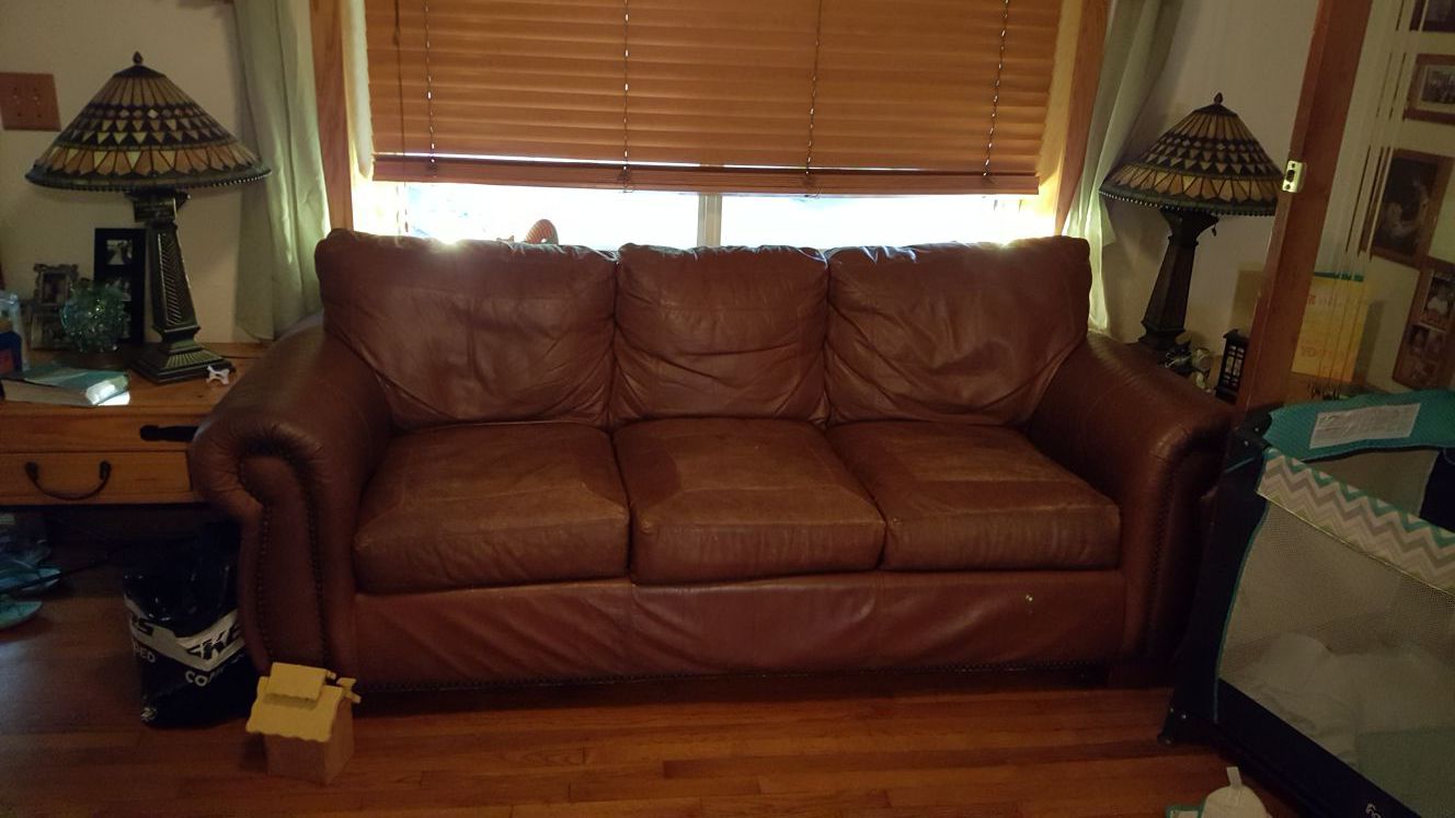 Couch real leather