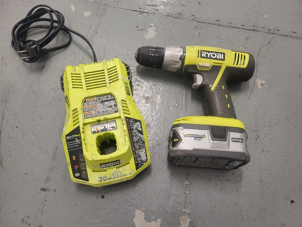 18 Volt Cordless Ryobi ONE+ Drill Set