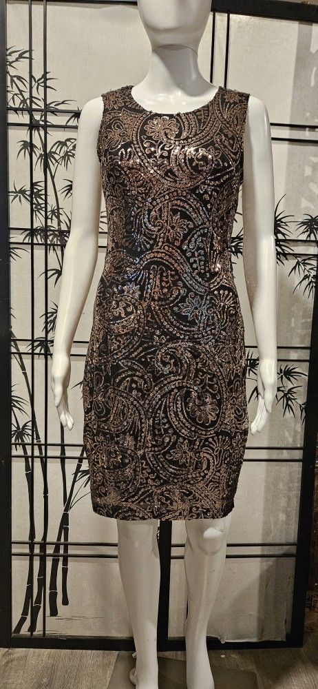Lily & Lola Copper Sequin Dress