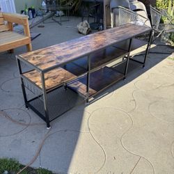 Industrial Style Entertainment Center Table TV Stand