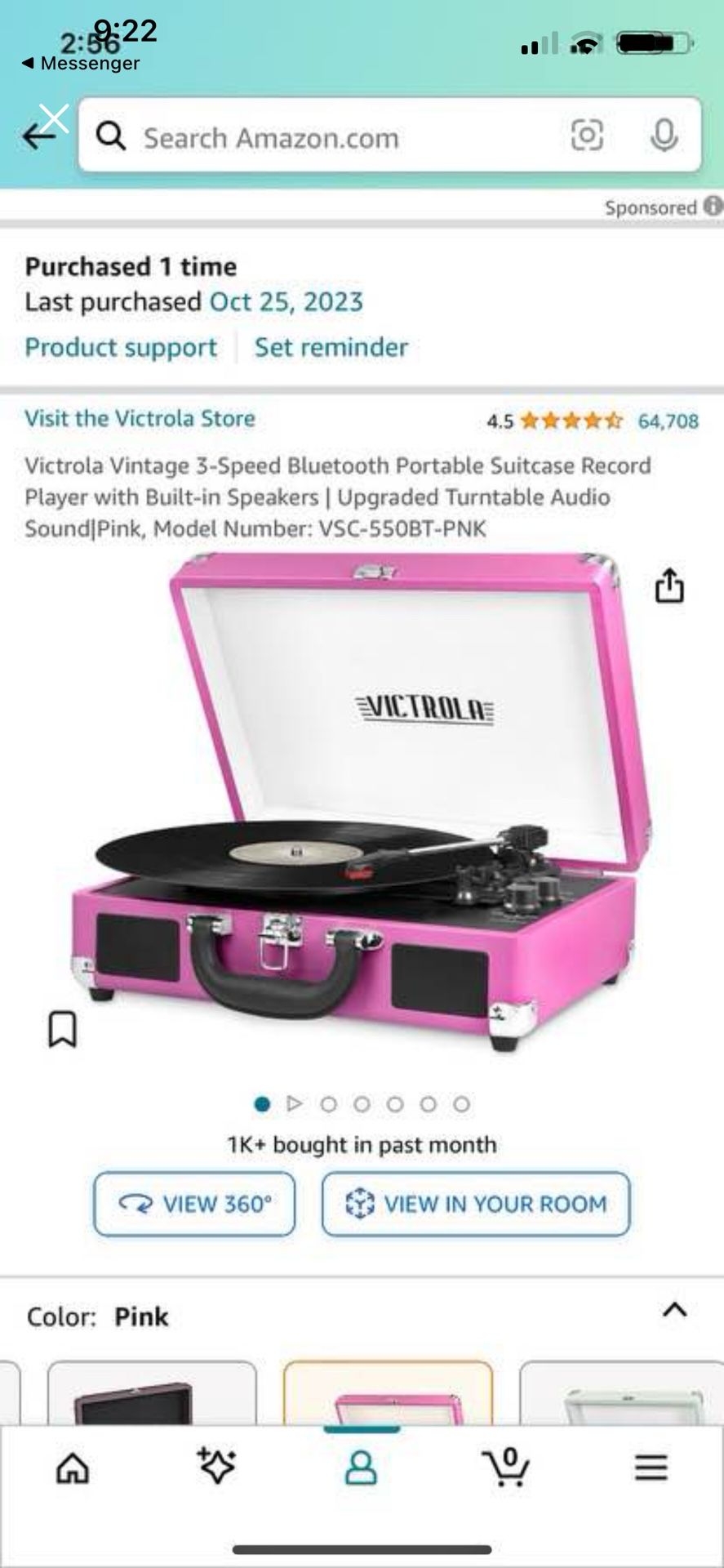 Pink Record Player
