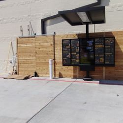 Wood Fence With Sliding Doors 