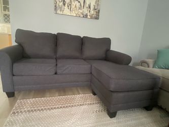 Chaise Sofa -  Jitterbug Gray (Hughes Furniture Brand)