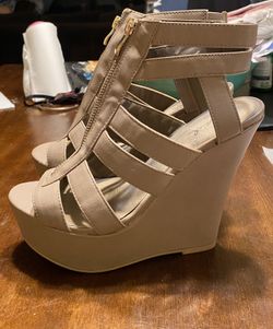 Nude Wedges 5” Approx