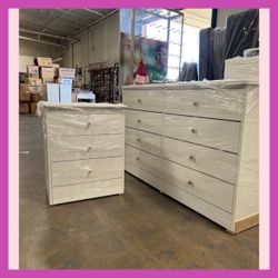 8 drawers dresser and nightstand / Eight drawers dresser and nightstand / Cajoneras / Comodas