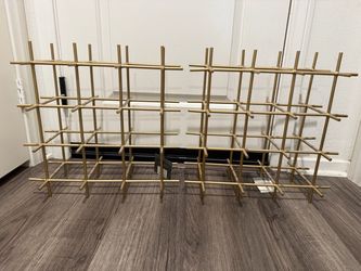Gold wine racks
