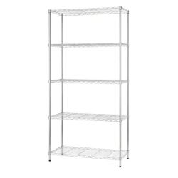 14" D×36" W×72" H Metal Shelf/Storage Unit - 5 Tier Adjustable Layer Rack - Commercial Strong Steel for Restaurant Garage Pantry Kitchen Office