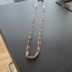 Sterling Silver Necklace 3 Strands