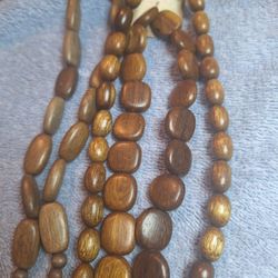 3 Strands Wood Beads