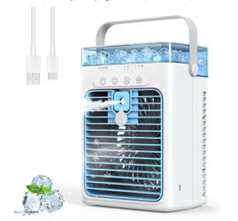 Cooling Fan for Car, Desktop, Camping, Bedroom, Office (Blue)