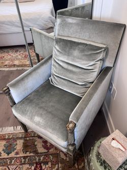 Light Sage Green Velvet Accent Chair