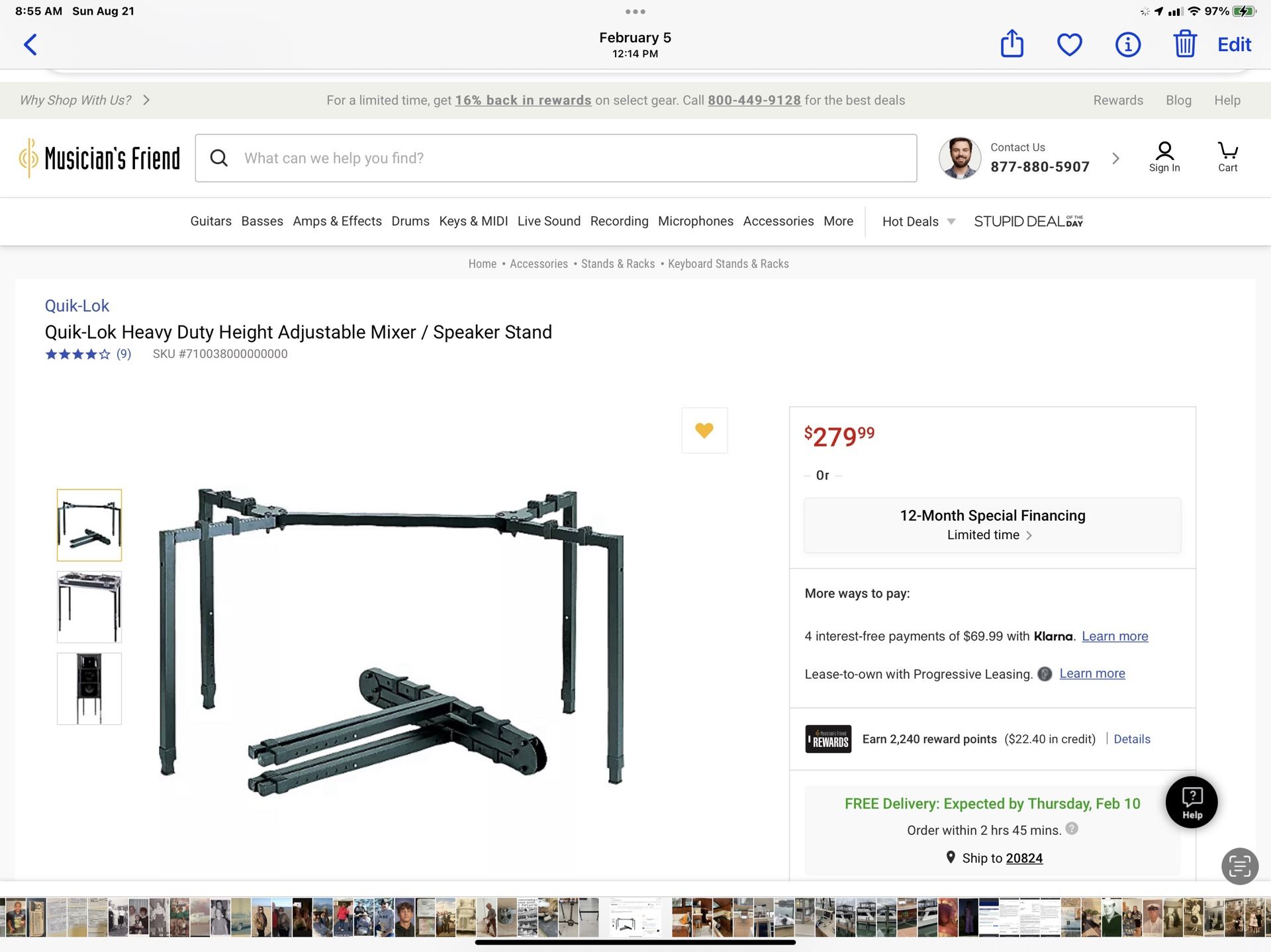 Music mixer stand*
