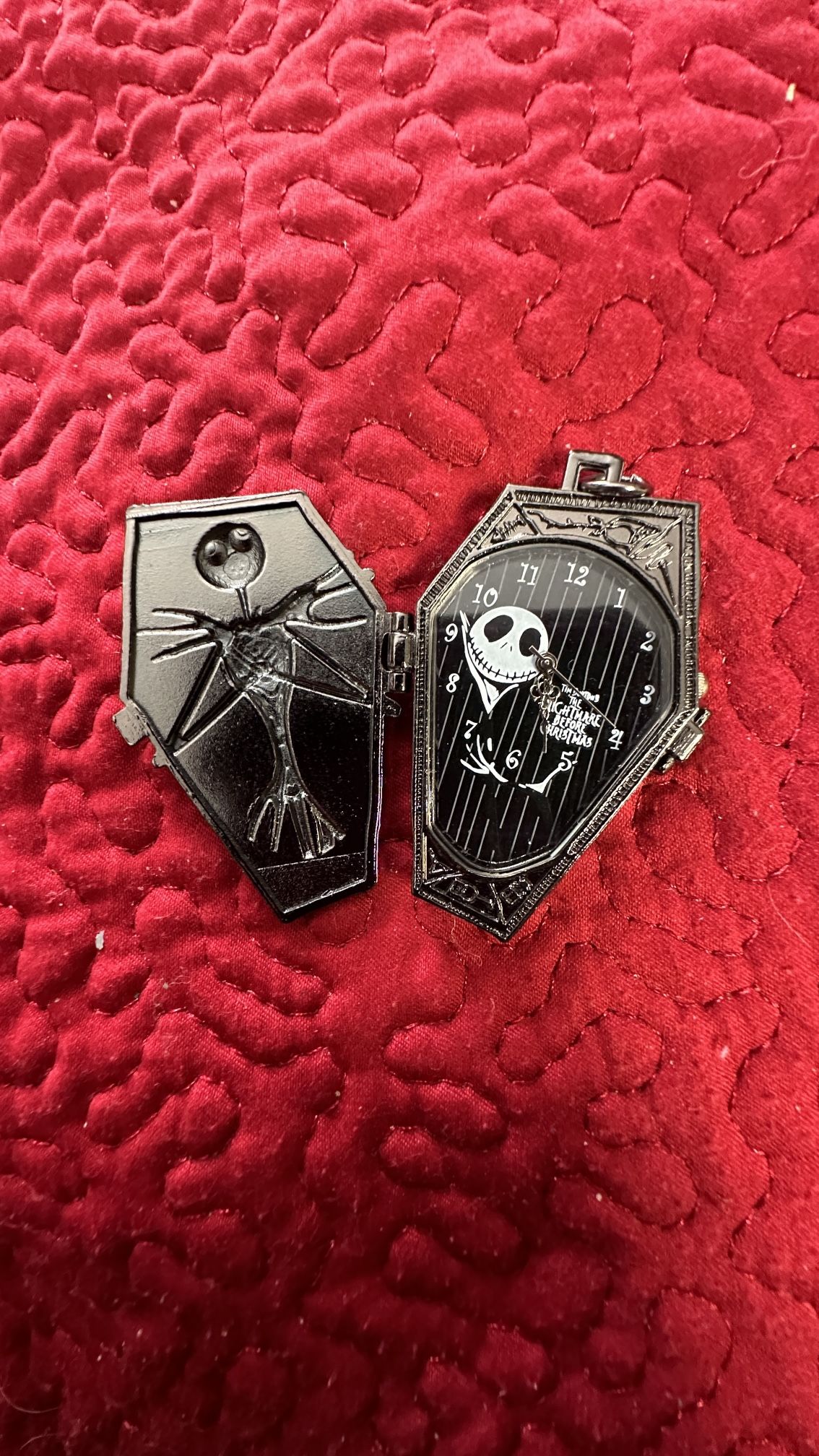 Nightmare Before Christmas Pendant Watch Locket Jack Skellington 