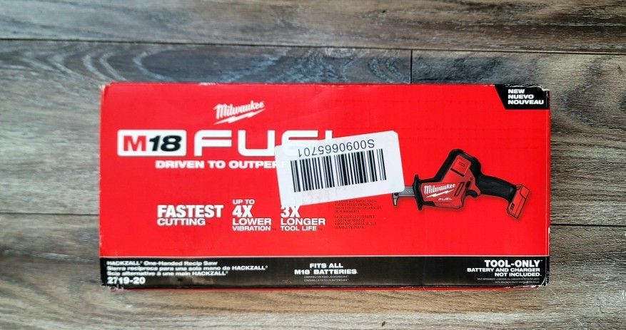 Milwaukee 2719-20 Fuel M18 volt Hackzall Reciprocating Saw New in Box