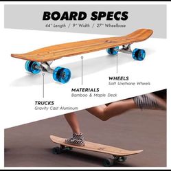 Magneto 44” Kicktail Cruiser  LongBoard