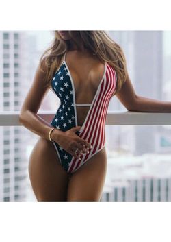 4th of July bathing suit American flag