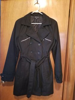 Vintage Dbl Breasted Wool Blend Peacoat by New Look