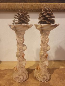 Tall Shell Candle Holder