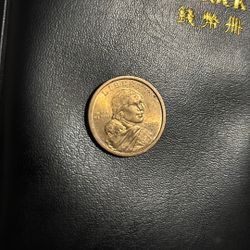 2000 D SACAGAWEA ONE DOLLAR COIN US LIBERTY GOLD COLOR CIRCULATED