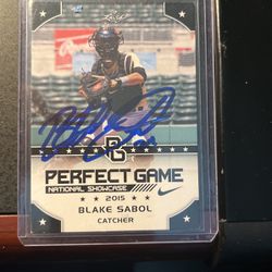 Blake Sabol Rookie, Autographed Card