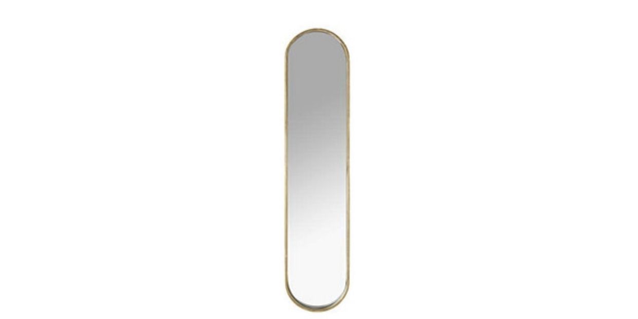 Retro Metal Wall Mirror Brand: Amazon Model: 18176 Color: Brass Dimension: 9 x 39".