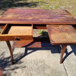 Old Antique Wooden Desk