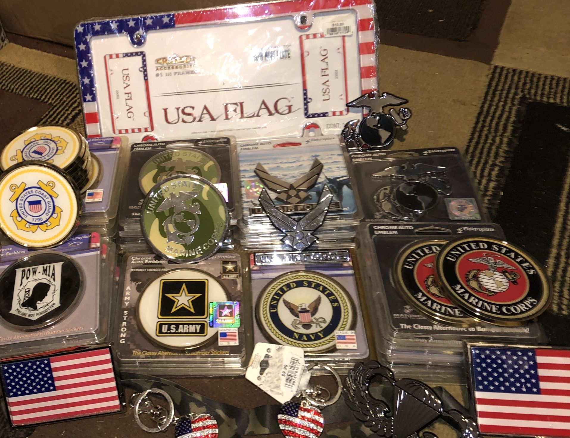 Patriotic Memorabilia, Chrome Decals And More!