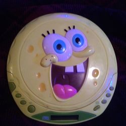Yellow SpongeBob CD player