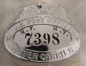 Vintage USPS Badge NY Collectible