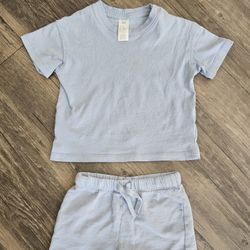 H&M Light Blue Shorts Set Sz 12