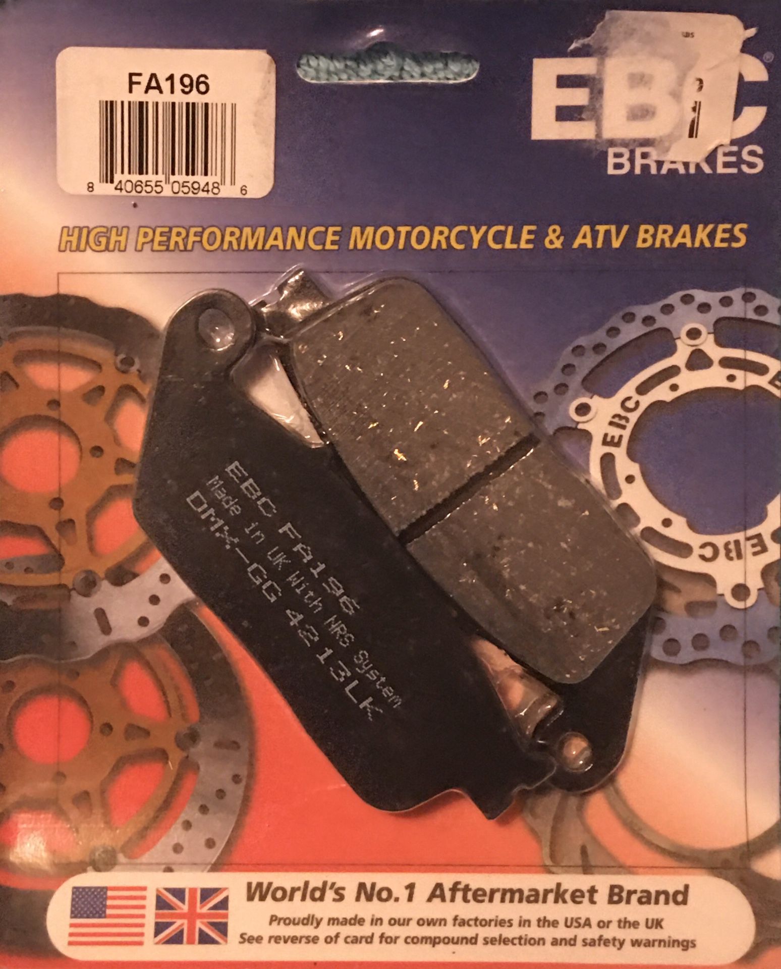 EBC motorcycle brake pad set - Buell, Honda, KYMCO, Triumph, Victory