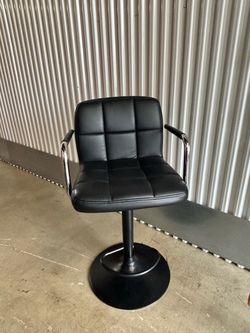 Black leather Bar / stool