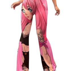 SHEIN Anime Bell Bottoms 