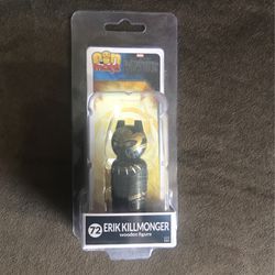 Black Panther Erik Killmonger Wooden Collectible Pin Mate