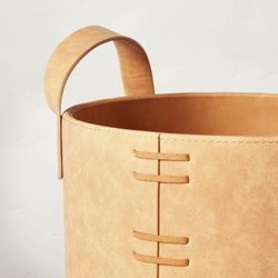 Heart And Hand Magnolia Faux Leather Storage Bin