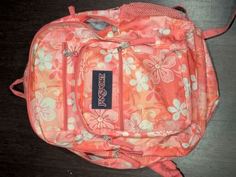 Jansport Pink flower backpack