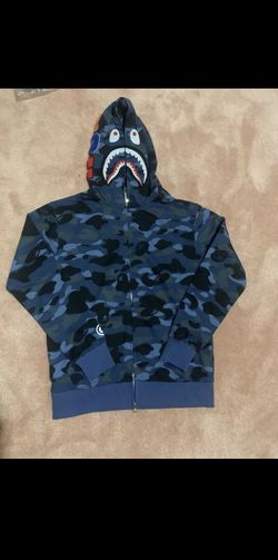 BRAND NEW Blue Bape Hoodie Size Medium and Large