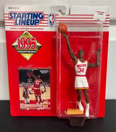 Vintage Houston Rockets Hakeem “The Dream” Olajuwon Starting Line Up Figure just $10
