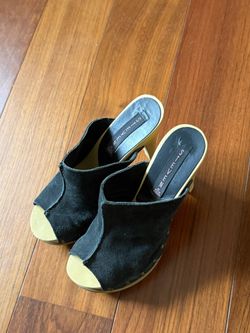 Tsubo Acrea Brown Leather Slingback Mary Jane Pumps Comfort - Size 6.5-7