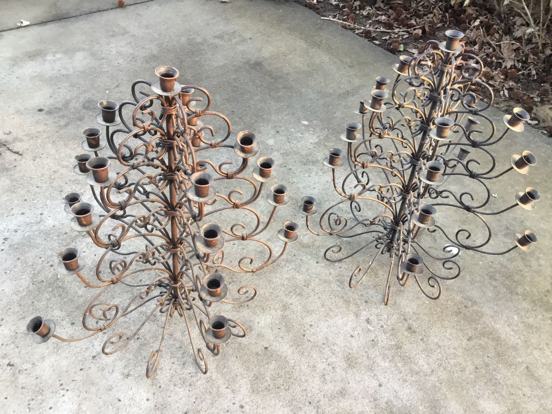 Vintage Iron Candleholders