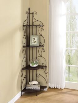 Super Cute Corner Bookcase In Copper Finish! Lowest Prices Ever!