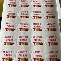 Elmo Customized Birthday Sticker Sheet