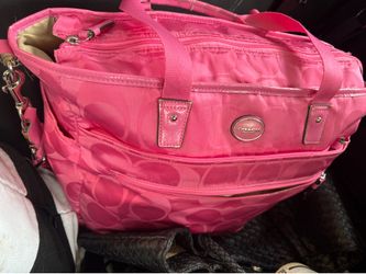 PINK coach multi pocket weekend bag