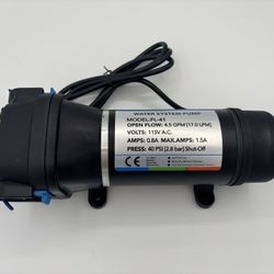 AC 115V Self-priming Water Diaphragm Pump 40PSI Pressure Pump 4.5 GPM For Wash 