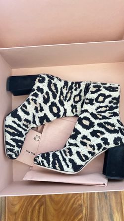 Miu miu leopard boots