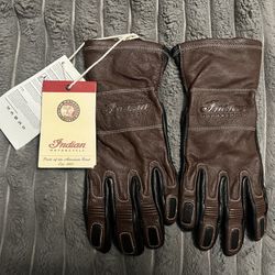 Indian Motorcycles Women’s Brown Leather Riding Gloves 