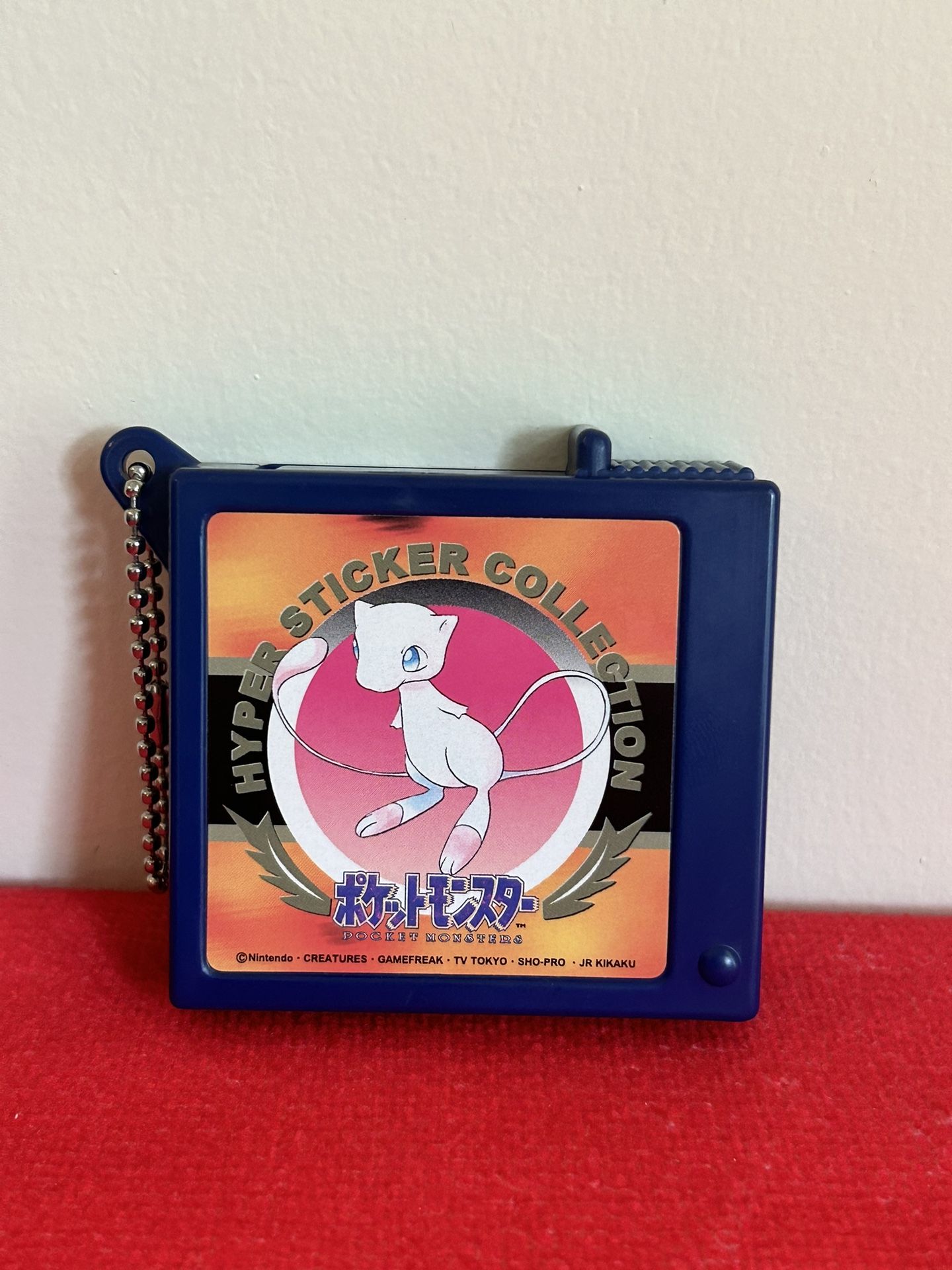 Vintage Pokemon Mew Japanese Hyper Sticker Collection Keychain Holder Case