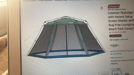 Coal man screened tent