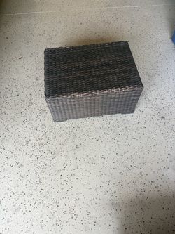 2 Wicker ottoman with storage